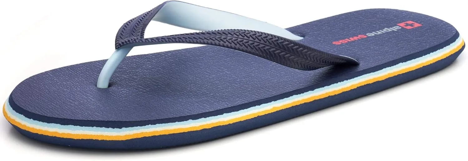 Alpine Swiss Men's Flip Flops | Ultra-light Thin EVA foam Sandals for Beach Pool Everyday Wear | Simple Flexible Flip Flops for Men