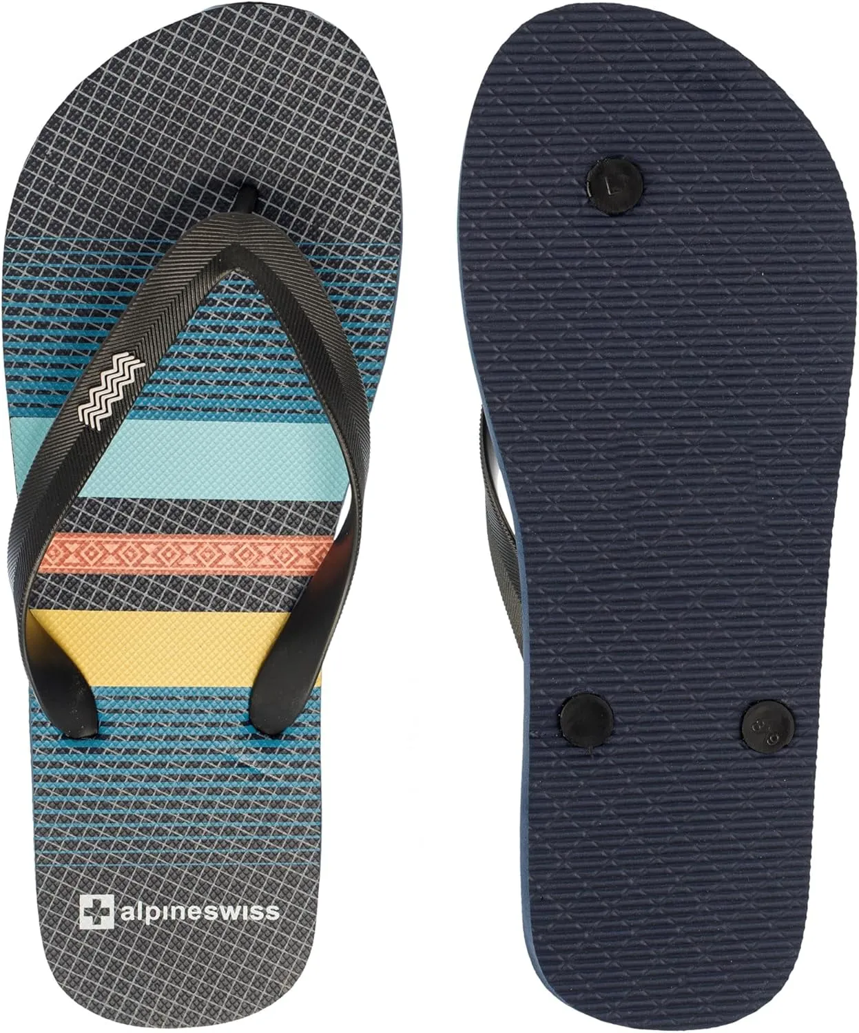 Alpine Swiss Men's Flip Flops | Ultra-light Thin EVA foam Sandals for Beach Pool Everyday Wear | Simple Flexible Flip Flops for Men