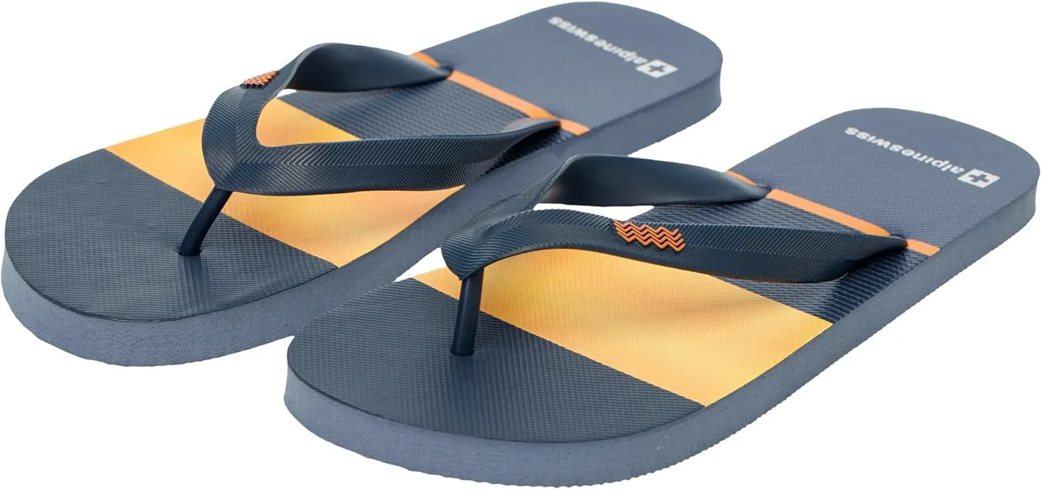 Alpine Swiss Men's Flip Flops | Ultra-light Thin EVA foam Sandals for Beach Pool Everyday Wear | Simple Flexible Flip Flops for Men