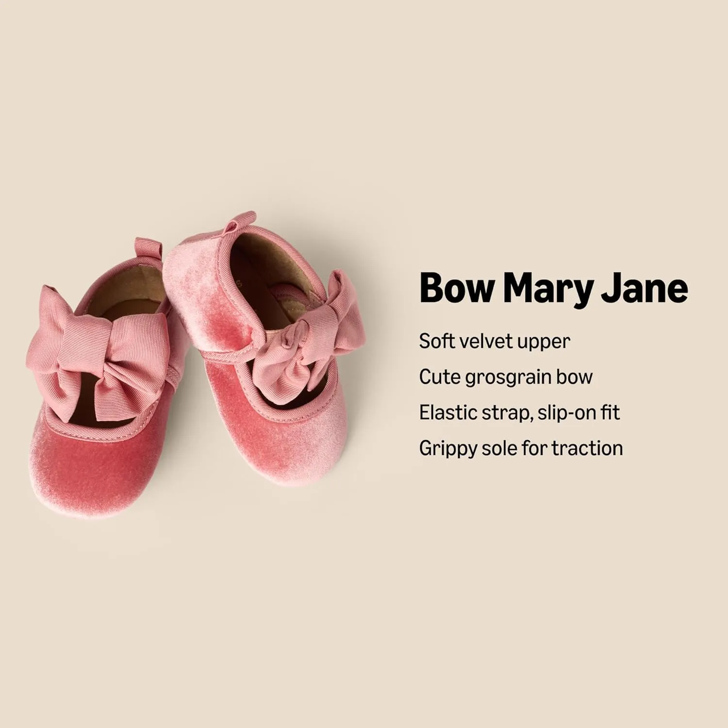 Amazon Essentials x Sofia Grainge Baby Girls' Mary Jane Shoes with Bow Detail