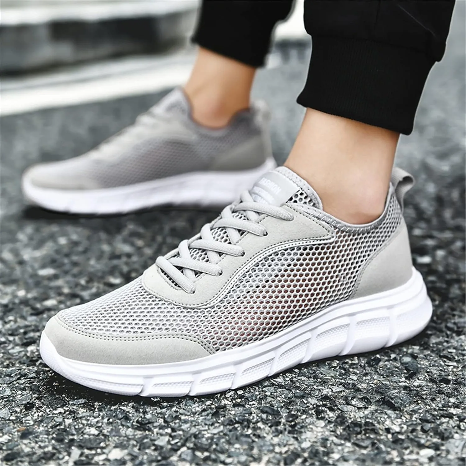 Arch Support Hiking Shoes for Men Lightweight Breathable Slip on Running Shoe Lightweight Elderly Slip on Shoes