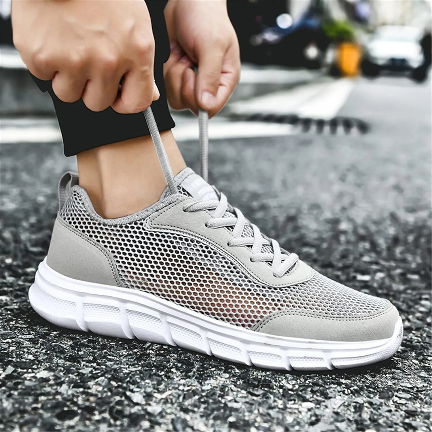 Arch Support Hiking Shoes for Men Lightweight Breathable Slip on Running Shoe Lightweight Elderly Slip on Shoes