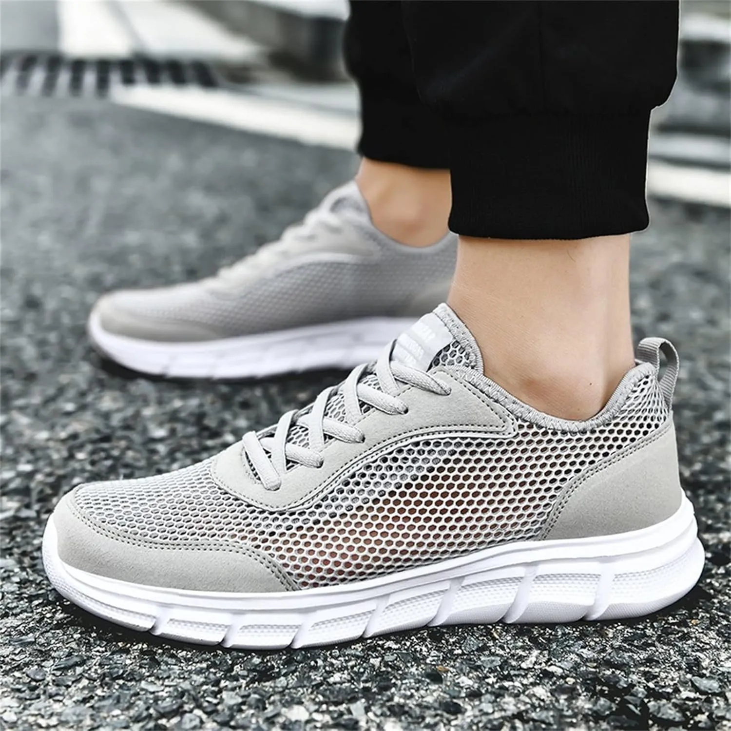 Arch Support Hiking Shoes for Men Lightweight Breathable Slip on Running Shoe Lightweight Elderly Slip on Shoes