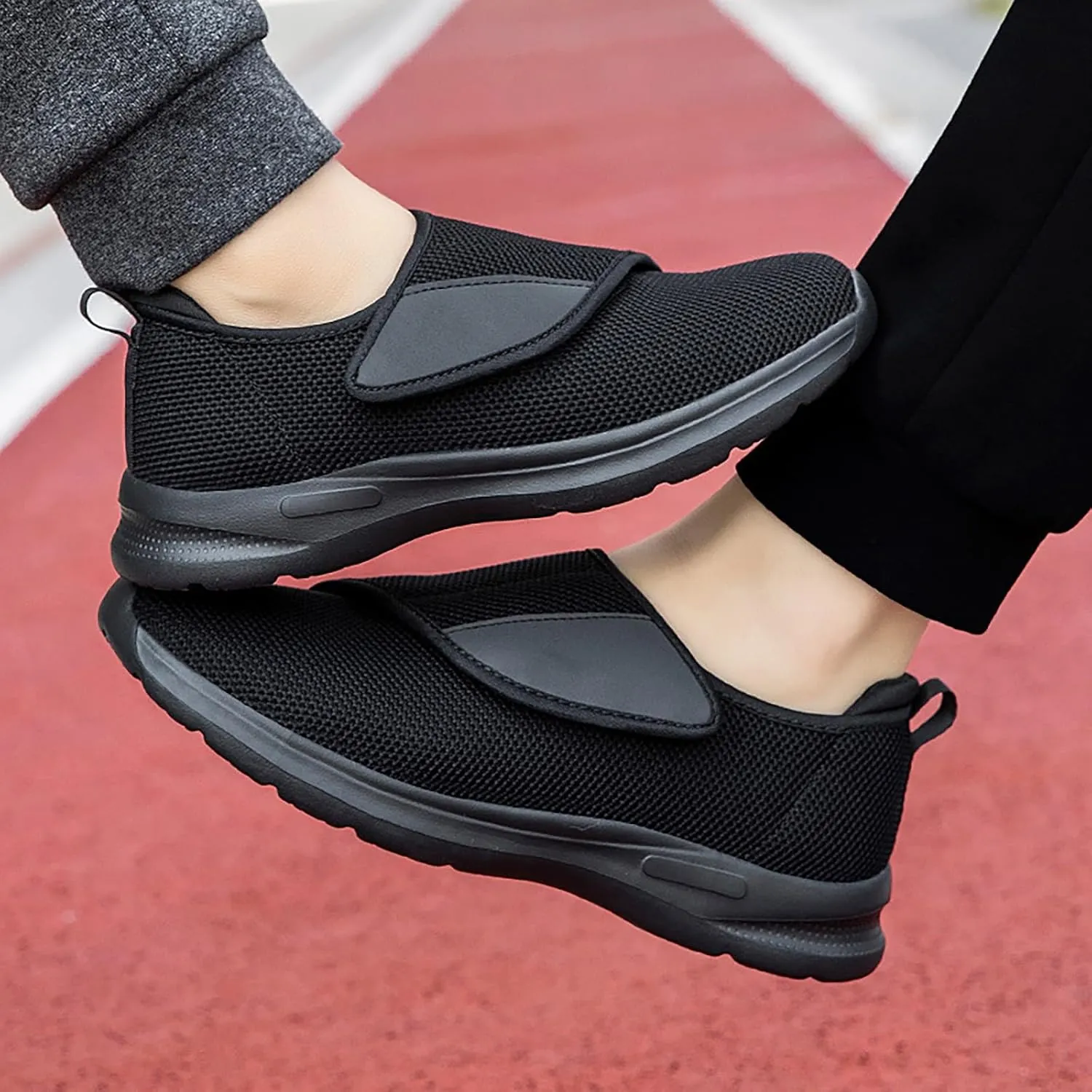 Athletic Fashion Sneakers for Men Comfortable Lightweight Casual Walking Shoe Lightweight Elderly Slip On Shoes