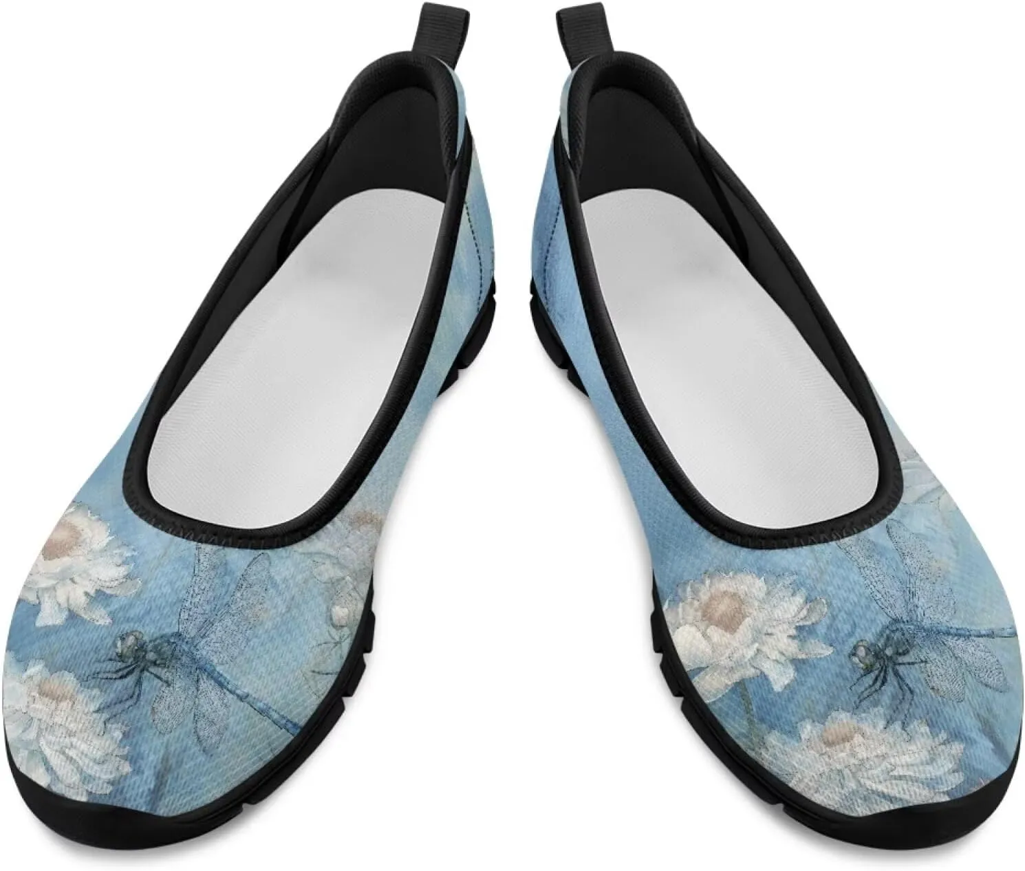 Binienty Ladies Walking Shoes Women Slip On Loafers Casual Nurse Teacher Mom Work Flats Non Slip Memory Foam Sole