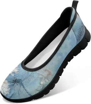Binienty Ladies Walking Shoes Women Slip On Loafers Casual Nurse Teacher Mom Work Flats Non Slip Memory Foam Sole
