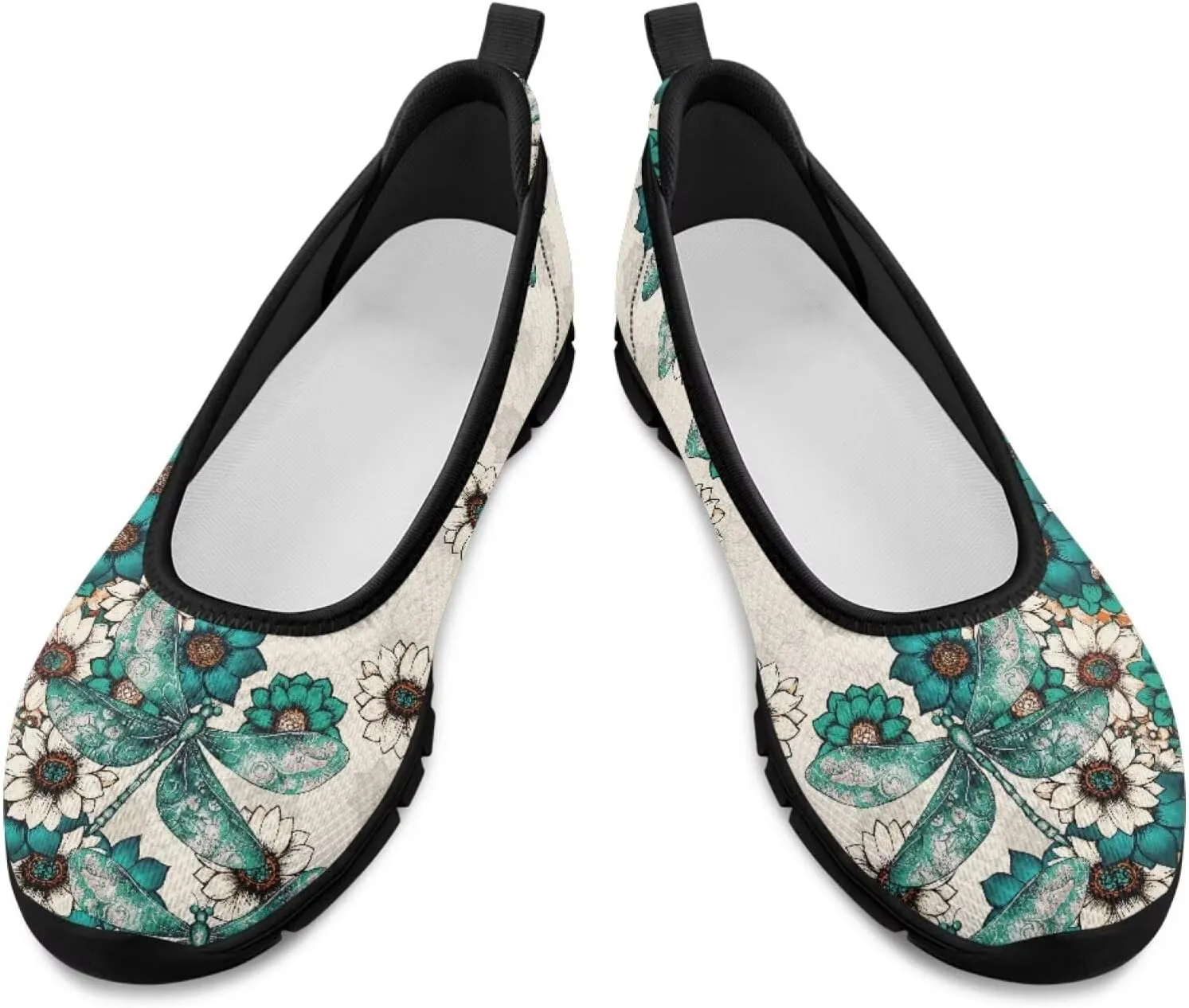 Binienty Ladies Walking Shoes Women Slip On Loafers Casual Nurse Teacher Mom Work Flats Non Slip Memory Foam Sole