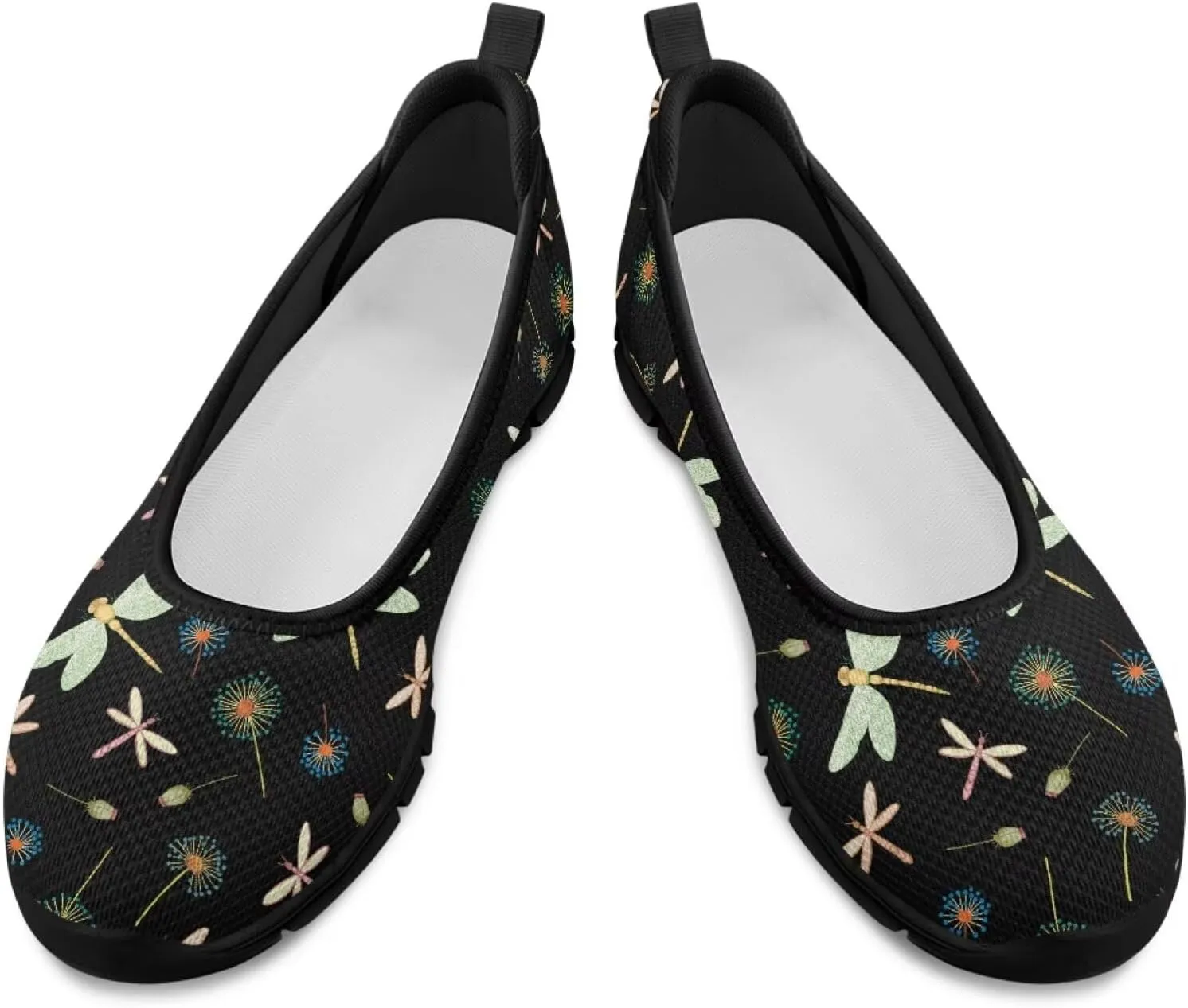 Binienty Ladies Walking Shoes Women Slip On Loafers Casual Nurse Teacher Mom Work Flats Non Slip Memory Foam Sole