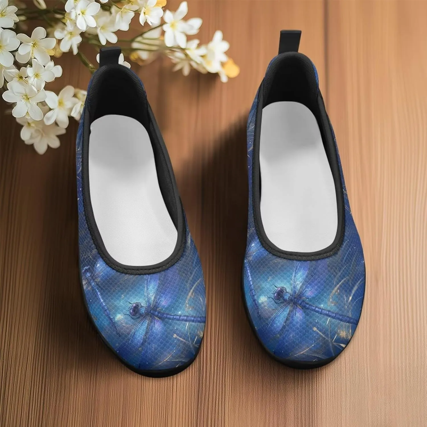 Binienty Ladies Walking Shoes Women Slip On Loafers Casual Nurse Teacher Mom Work Flats Non Slip Memory Foam Sole