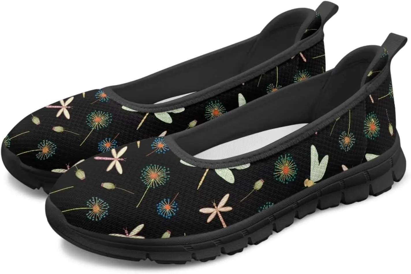 Binienty Ladies Walking Shoes Women Slip On Loafers Casual Nurse Teacher Mom Work Flats Non Slip Memory Foam Sole