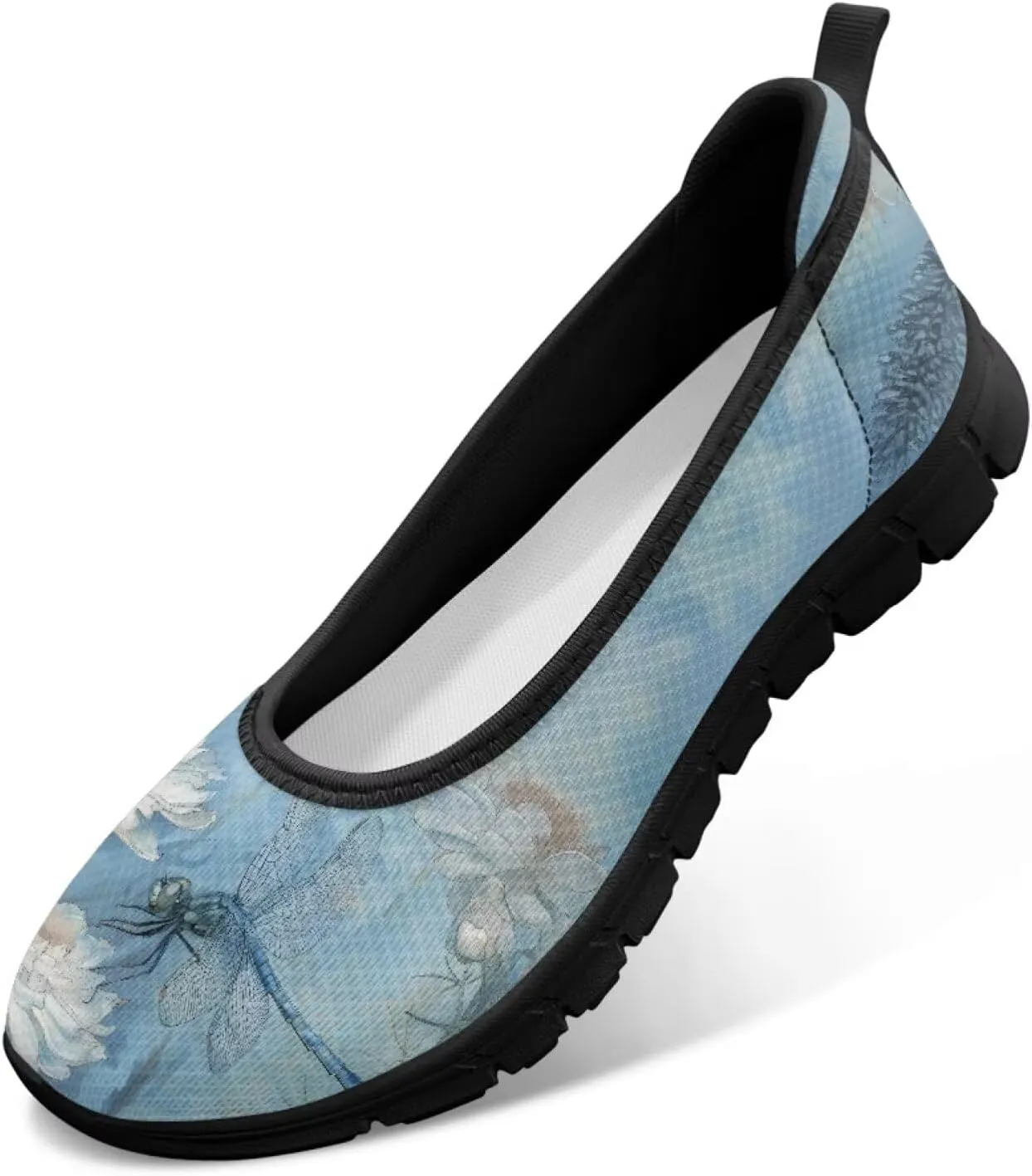 Binienty Ladies Walking Shoes Women Slip On Loafers Casual Nurse Teacher Mom Work Flats Non Slip Memory Foam Sole