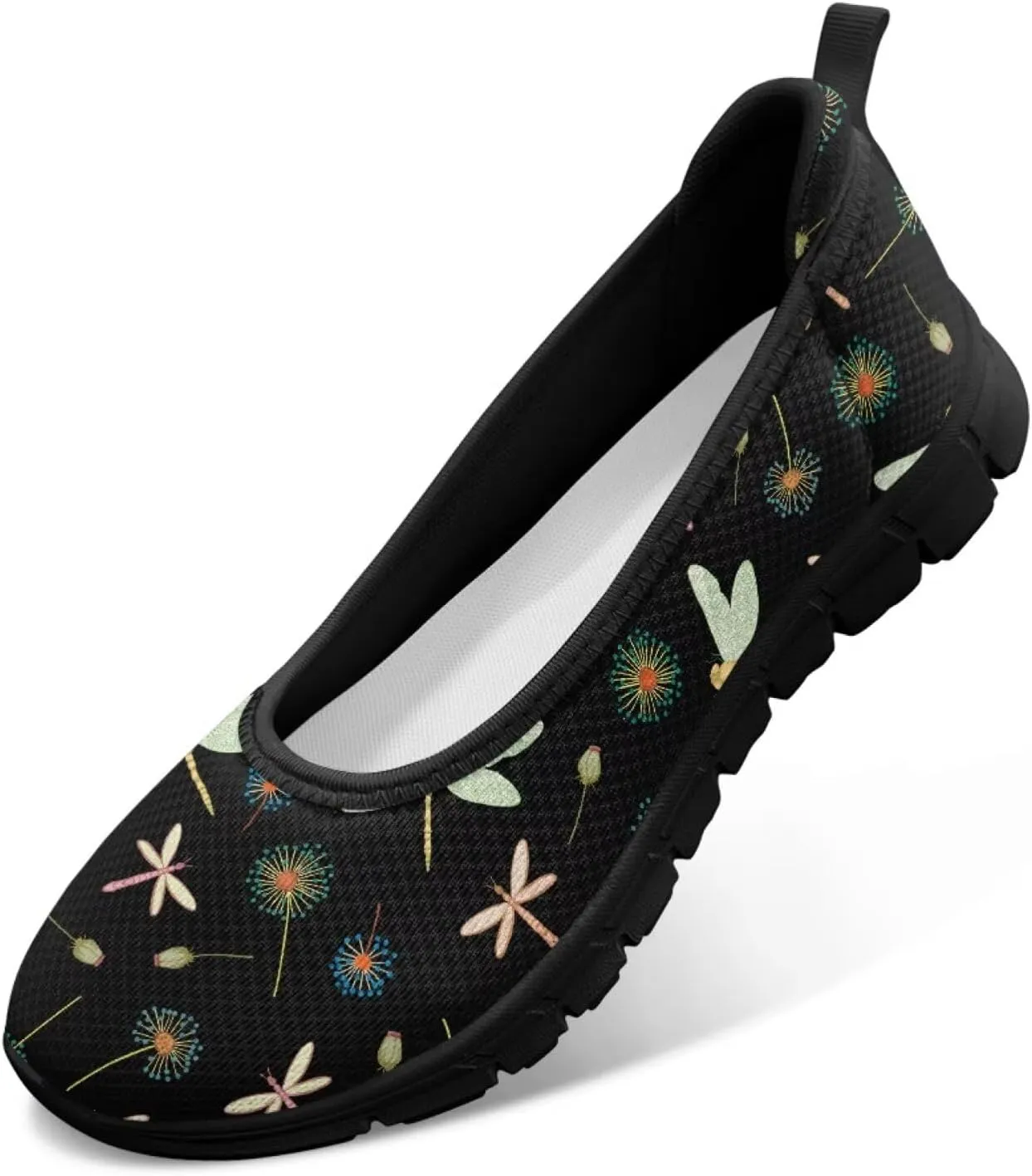 Binienty Ladies Walking Shoes Women Slip On Loafers Casual Nurse Teacher Mom Work Flats Non Slip Memory Foam Sole