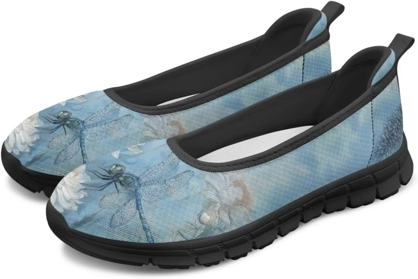 Binienty Ladies Walking Shoes Women Slip On Loafers Casual Nurse Teacher Mom Work Flats Non Slip Memory Foam Sole
