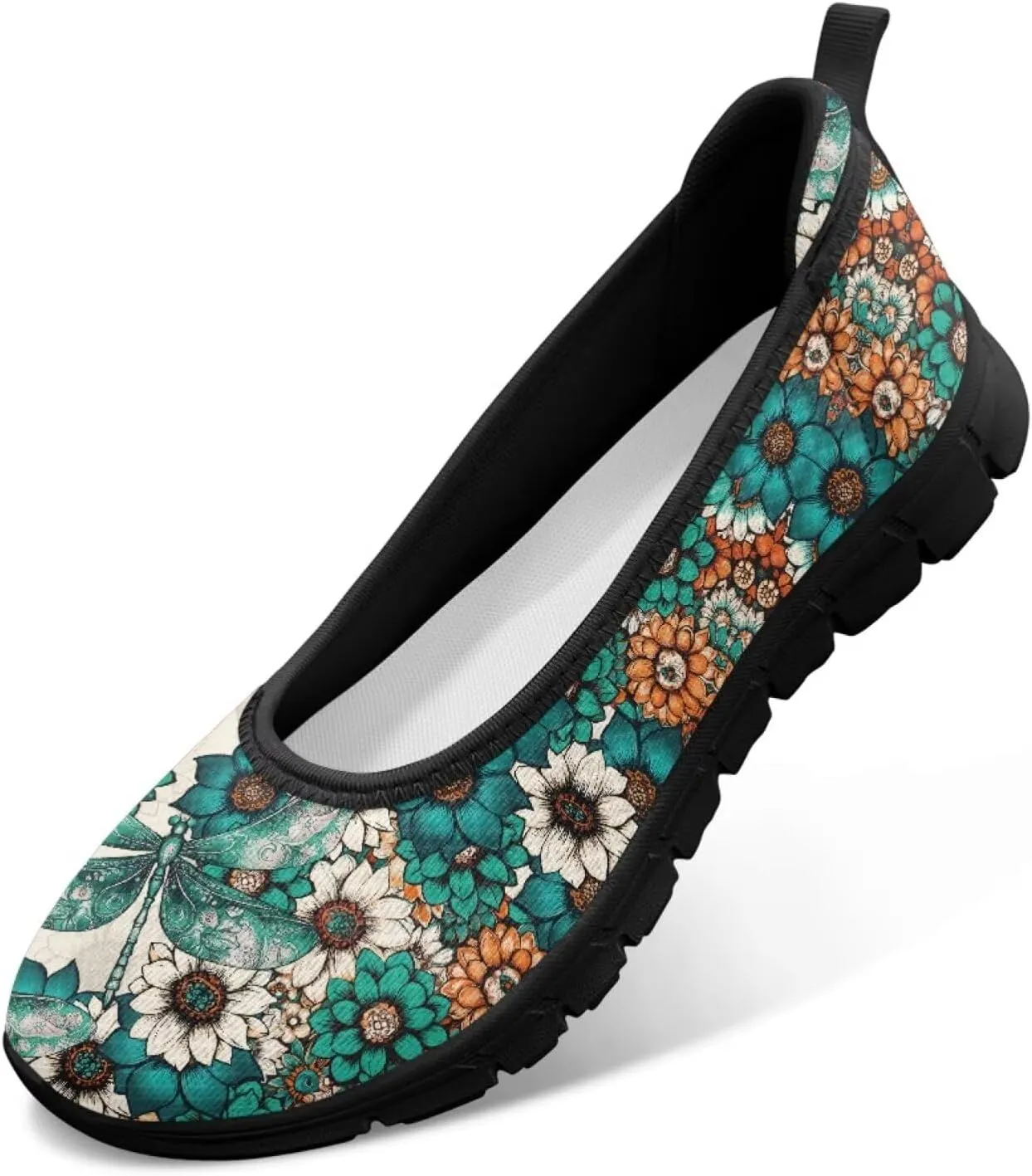 Binienty Ladies Walking Shoes Women Slip On Loafers Casual Nurse Teacher Mom Work Flats Non Slip Memory Foam Sole