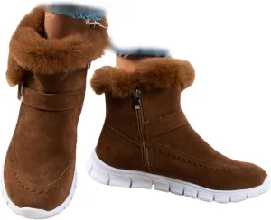 Booties For Women 2024 Snow Winter Warm Ankle Boots Slip On Outdoor Fur Lined Comfort Fashion Casual Loafers Shoes