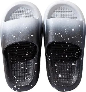 Boys Girls Shower Slides Open Toe Soft Sole Anti-Slip Snowflake Gradient House Shoes 2025 Summer Trendy Slippers