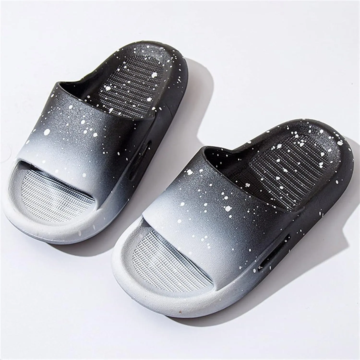 Boys Girls Shower Slides Open Toe Soft Sole Anti-Slip Snowflake Gradient House Shoes 2025 Summer Trendy Slippers