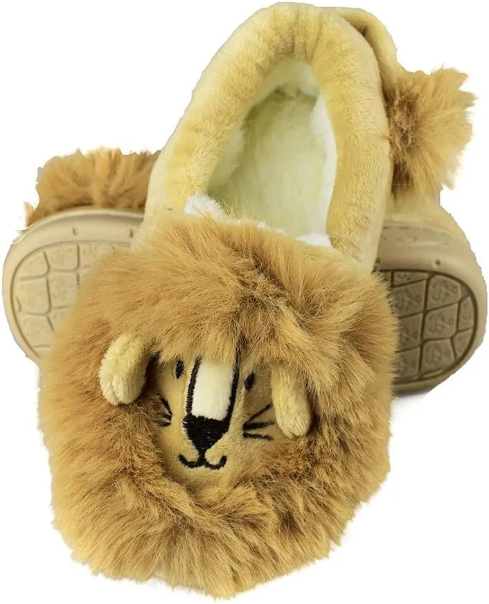 Boys Little/Big Kids Warm Plush Rocket Slippers with Memory Foam Sole Indoor Outdoor Shoes