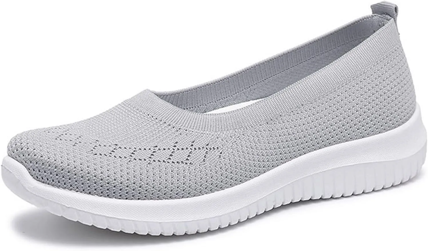 Buhelyc Women Mesh Low Top Knit Shoes Breathable Slip Walking Loafers Flexible Casual Easy Shoes for Summer