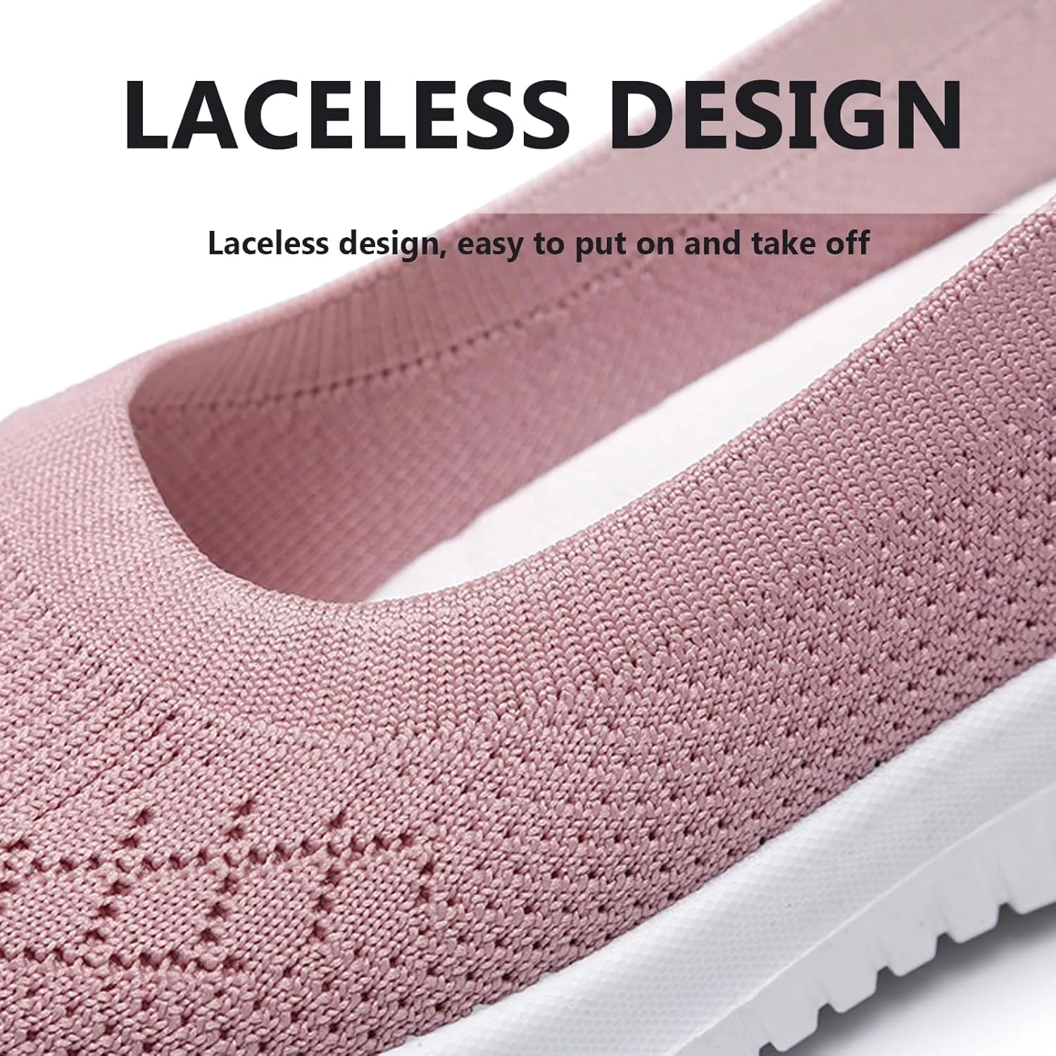 Buhelyc Women Mesh Low Top Knit Shoes Breathable Slip Walking Loafers Flexible Casual Easy Shoes for Summer