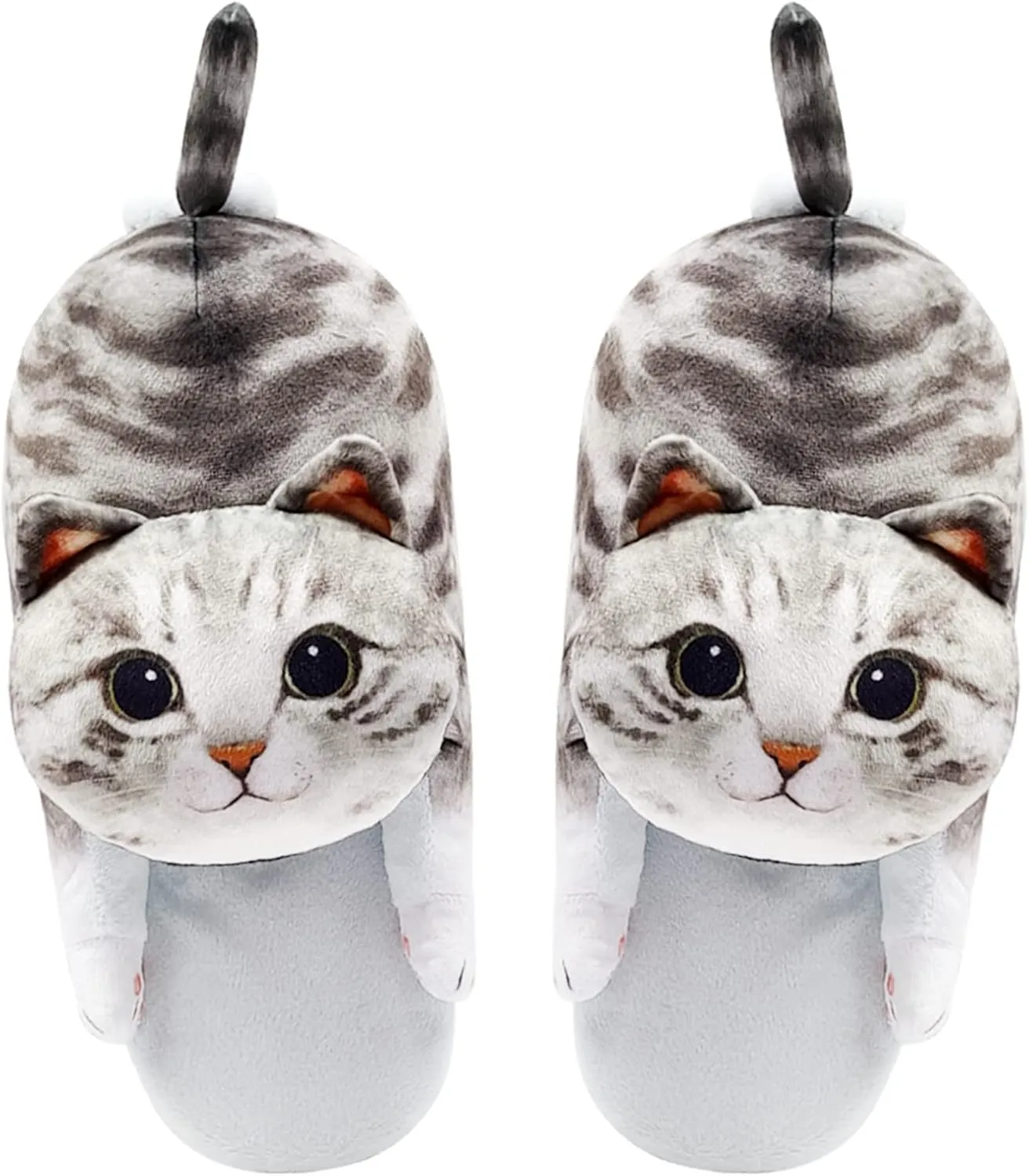 Cat Slippers for Women, Cute Fuzzy Animal Slippers For Indoor and Outdoor, Comfy Non-Slip Memory Foam Sole, Funny Cat Lover Gifts for Women