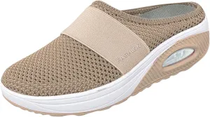 Cathalem Mules for Women 2024 Backless Walking Sneakers Summer Slip-On Mule Shoes Mesh Air Cushion Orthopedic Diabetic Shoes
