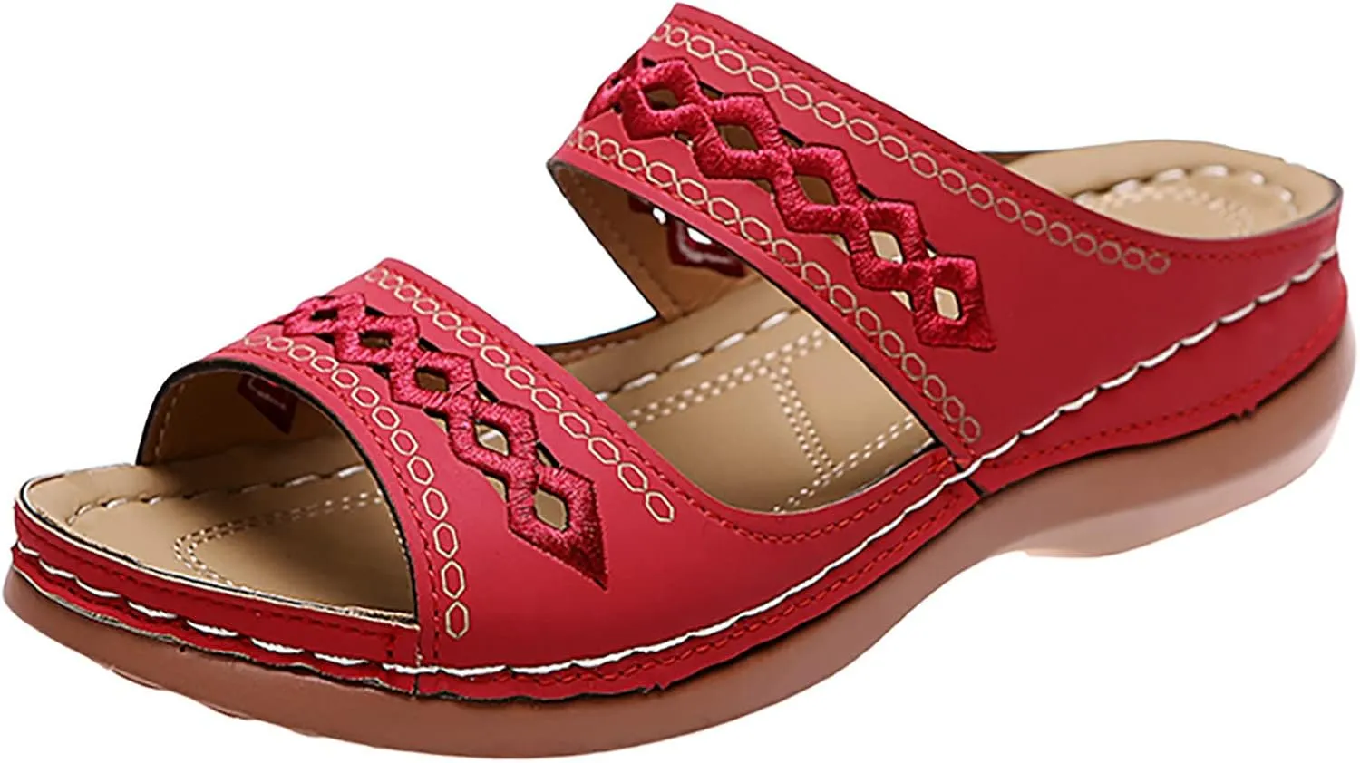 Cathalem Orthopedic Sandals for Women with Arch Support, Womens Summer Dressy Casual Sandals Comfortable Flip Flops Walking Sandals