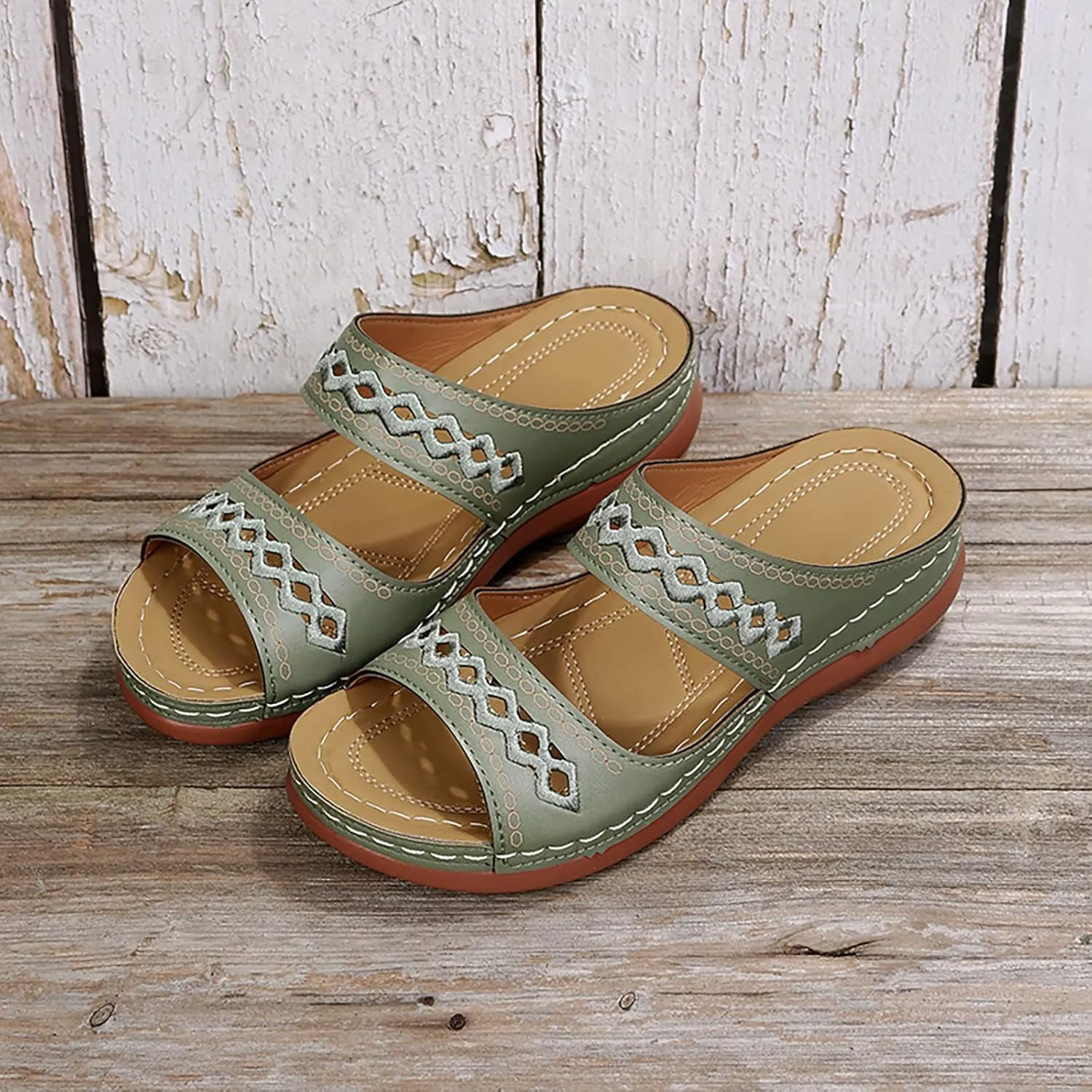 Cathalem Summer Sandals for Women 2024, Orthopedic Wedge Sandals for Women Dressy Summer Walking Sandals with Arch Support