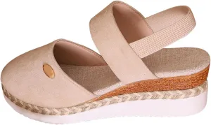 Closed Toe Platform Wedge Sandals for Women 2025 Summer Vacation Dressy Comfortable Anti Slip Beach Shoes with Adjustable Buckle Ankle Strap