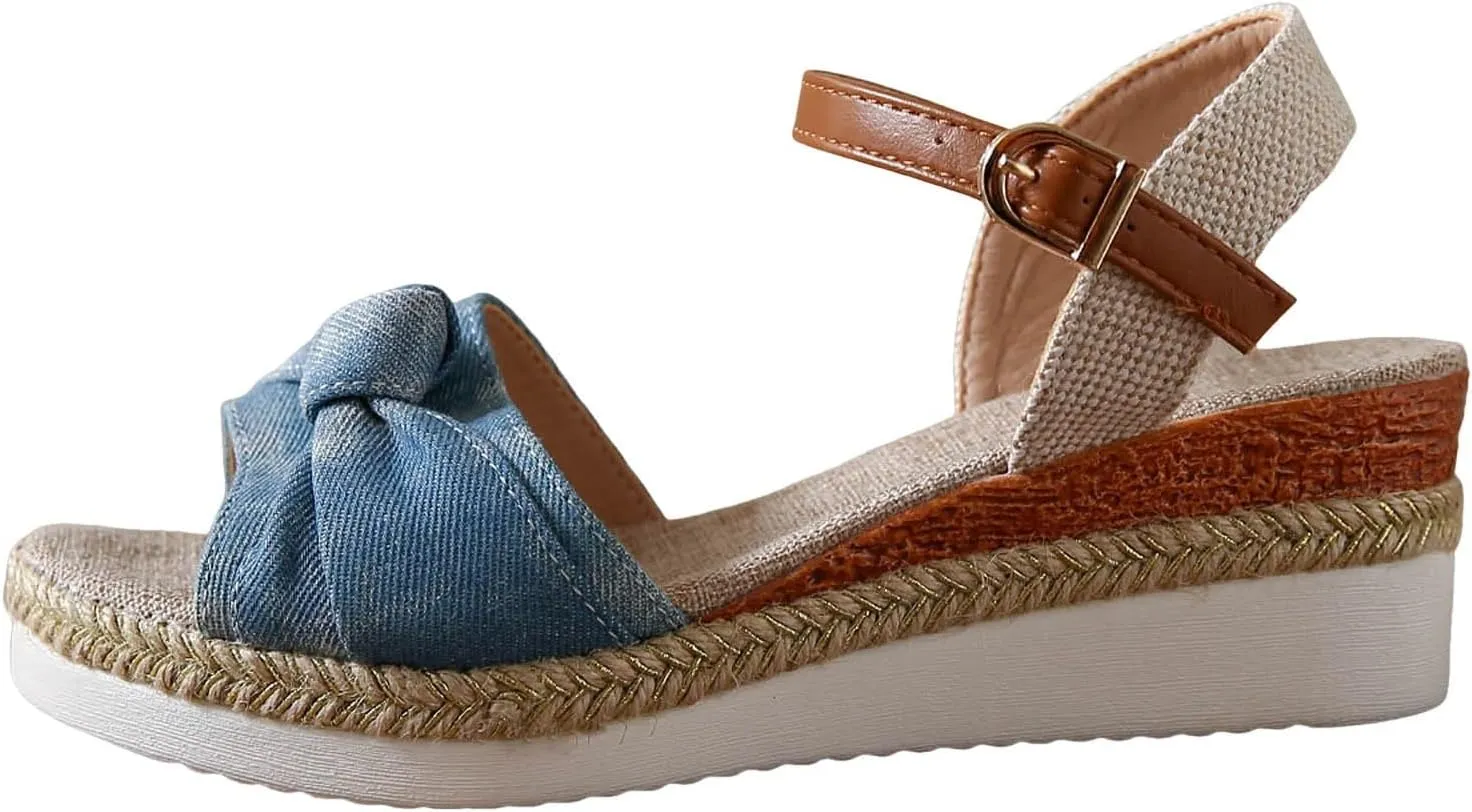 Comfortable Summer Platform Casual Dress Women Sandal Summer Low Wedges Womens Comfortable Open Toe Sandal