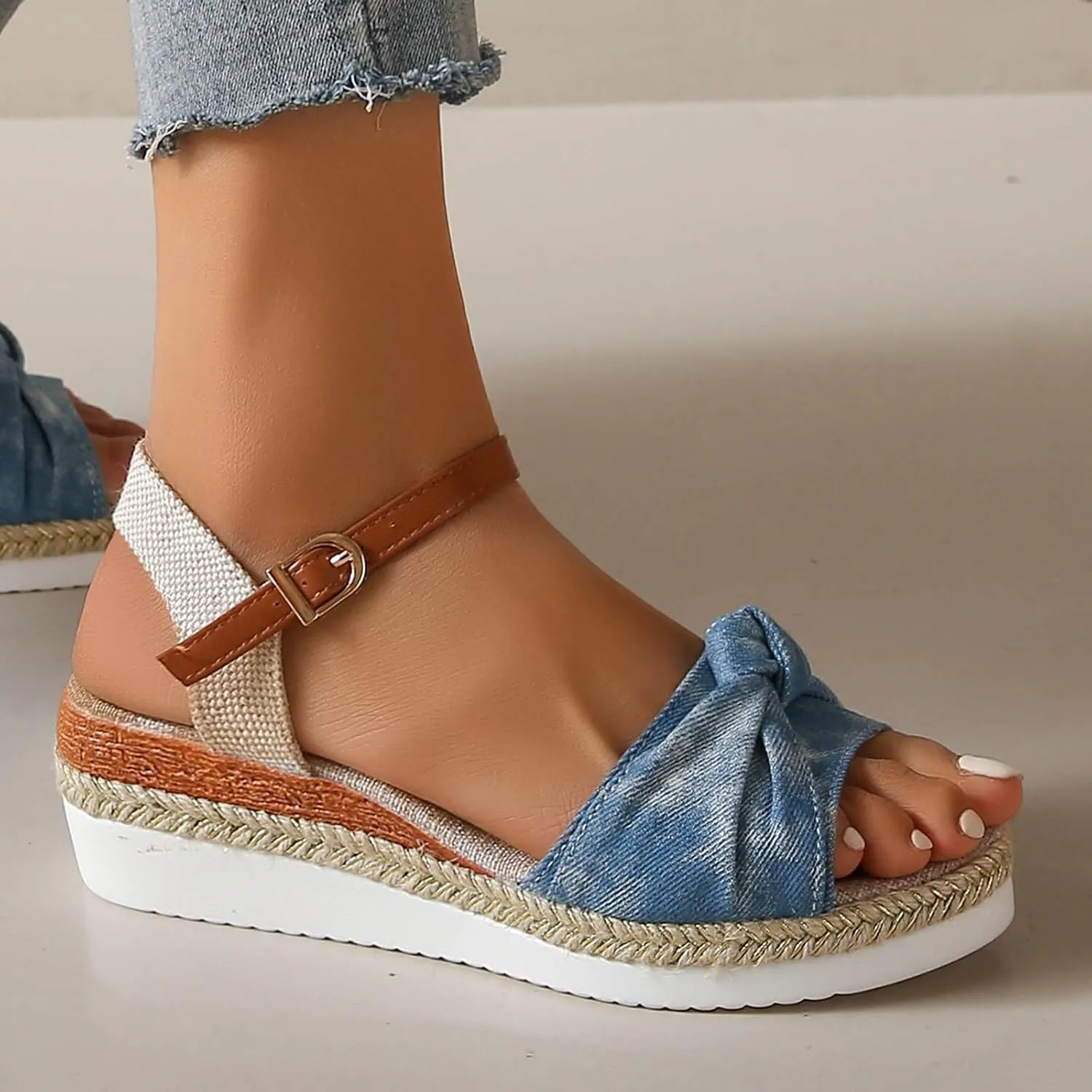 Comfortable Summer Platform Casual Dress Women Sandal Summer Low Wedges Womens Comfortable Open Toe Sandal
