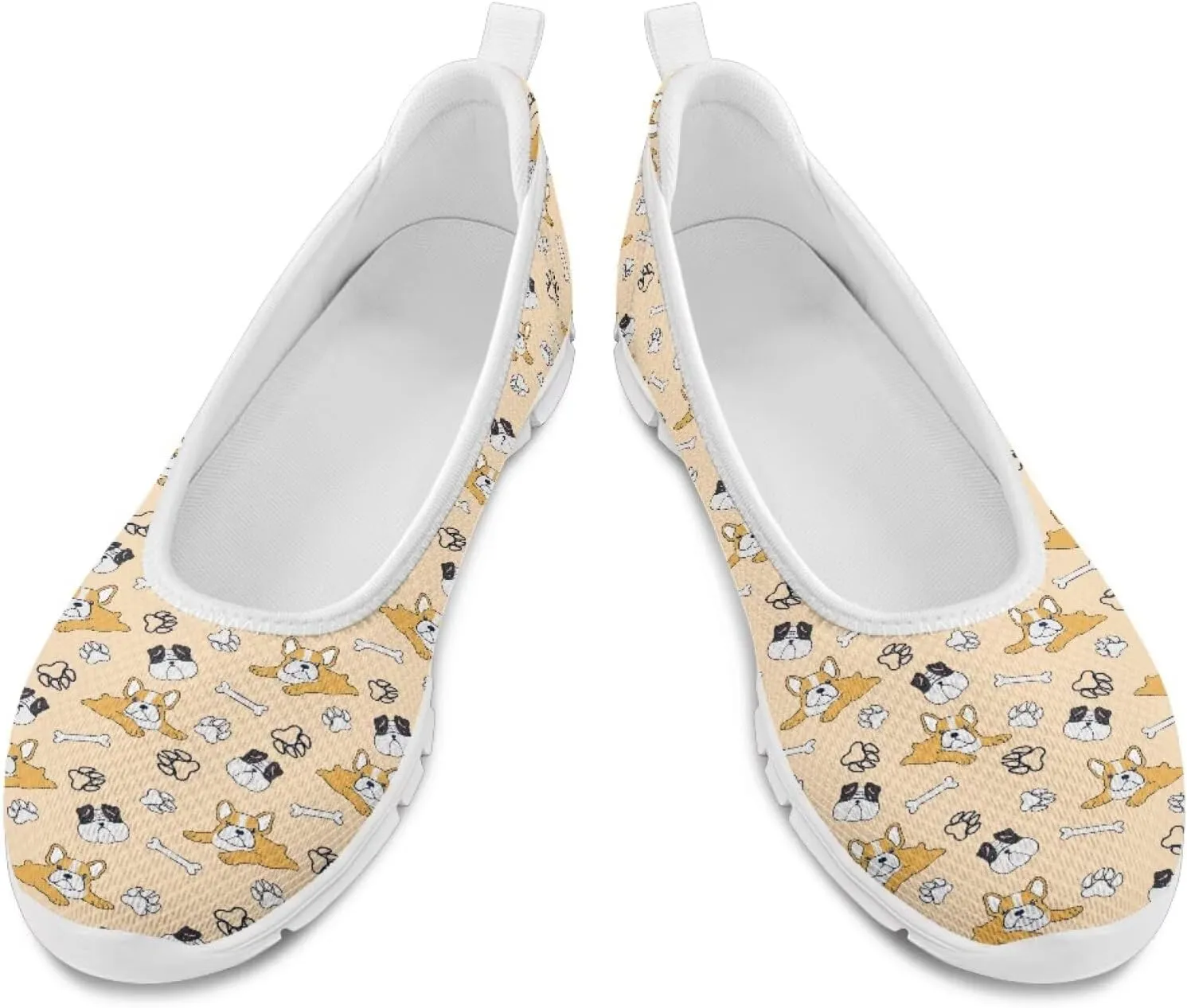 Creative Fashion Animals Prints Walking Shoes Women Fit Comfort Lightweight Ballet Flats Round Toe Classic Platform Loafers Everyday Wear