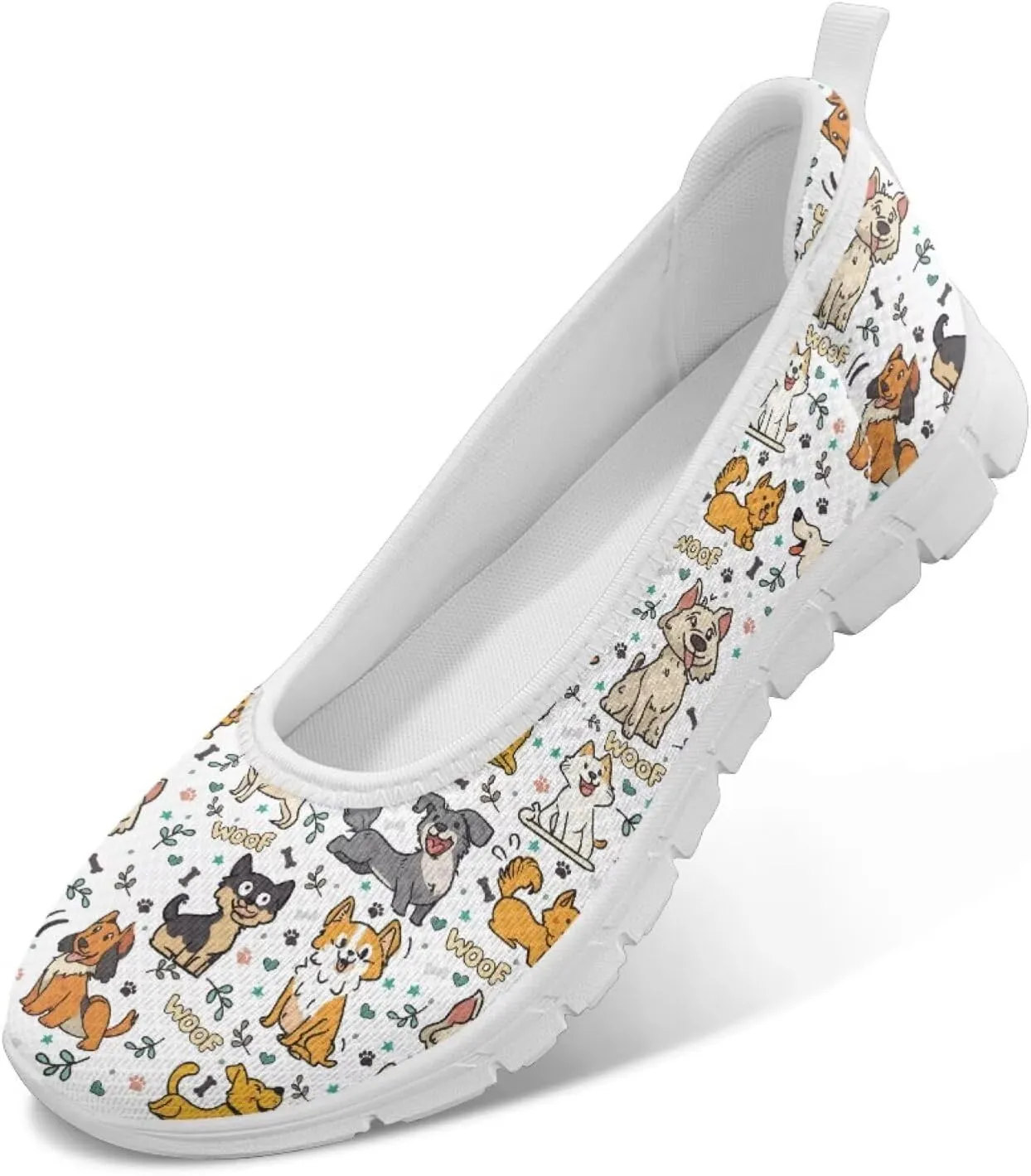 Creative Fashion Animals Prints Walking Shoes Women Fit Comfort Lightweight Ballet Flats Round Toe Classic Platform Loafers Everyday Wear