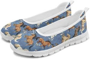 Creative Fashion Animals Prints Walking Shoes Women Fit Comfort Lightweight Ballet Flats Round Toe Classic Platform Loafers Everyday Wear