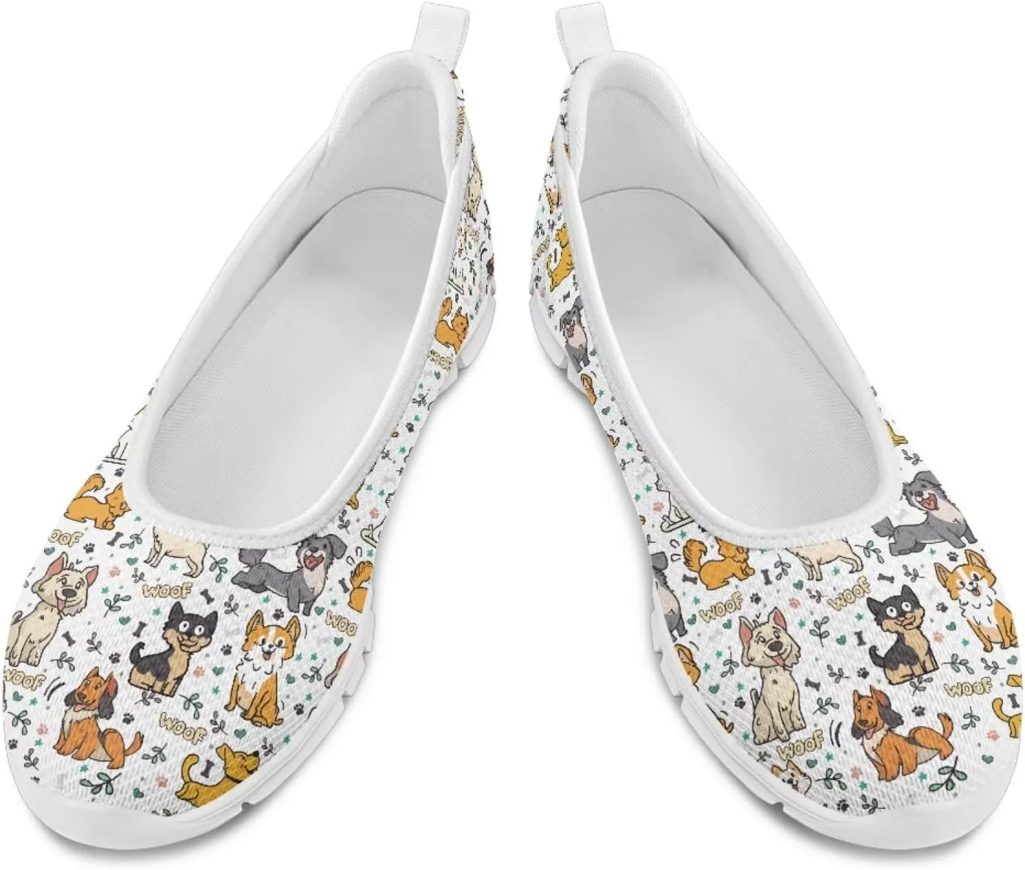 Creative Fashion Animals Prints Walking Shoes Women Fit Comfort Lightweight Ballet Flats Round Toe Classic Platform Loafers Everyday Wear