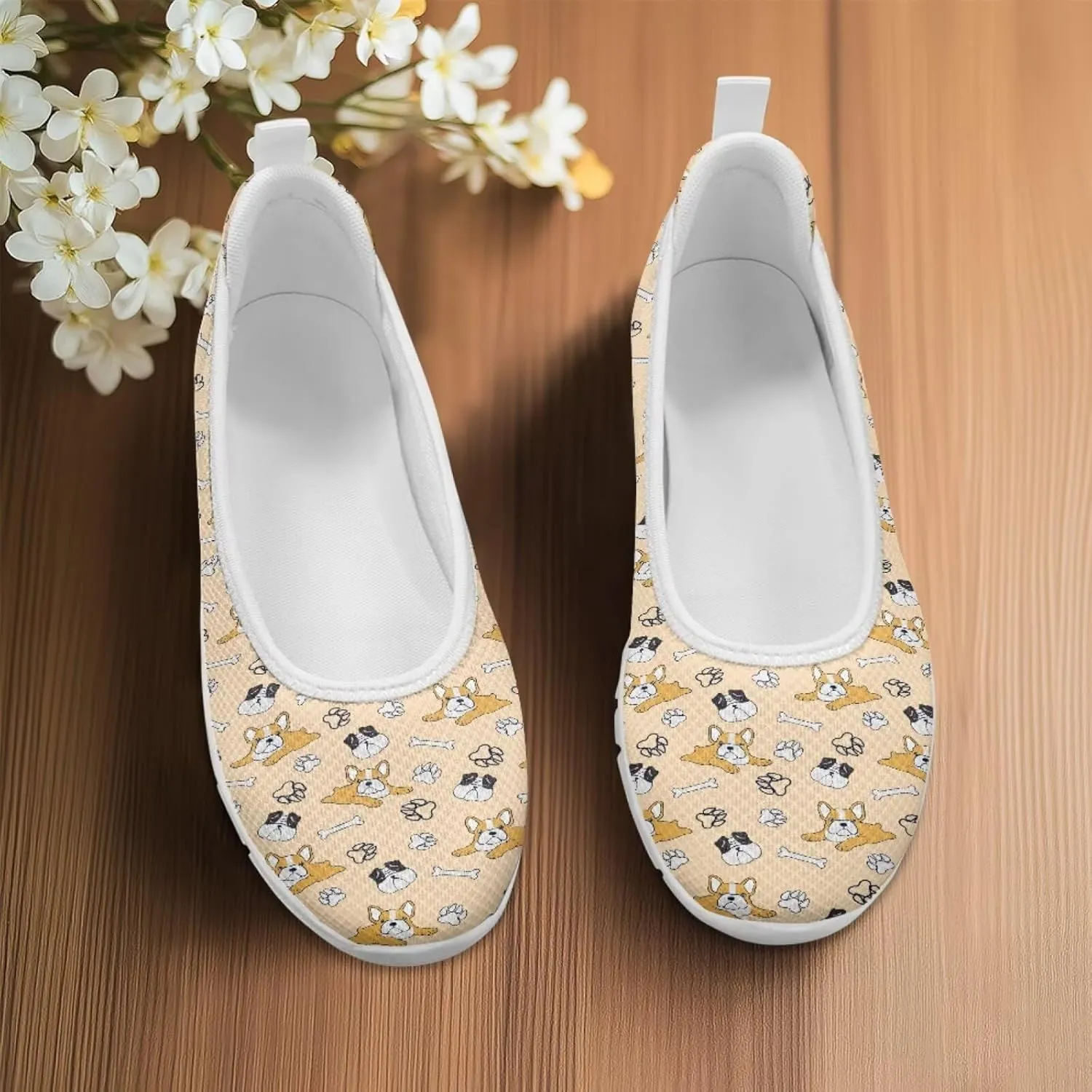 Creative Fashion Animals Prints Walking Shoes Women Fit Comfort Lightweight Ballet Flats Round Toe Classic Platform Loafers Everyday Wear