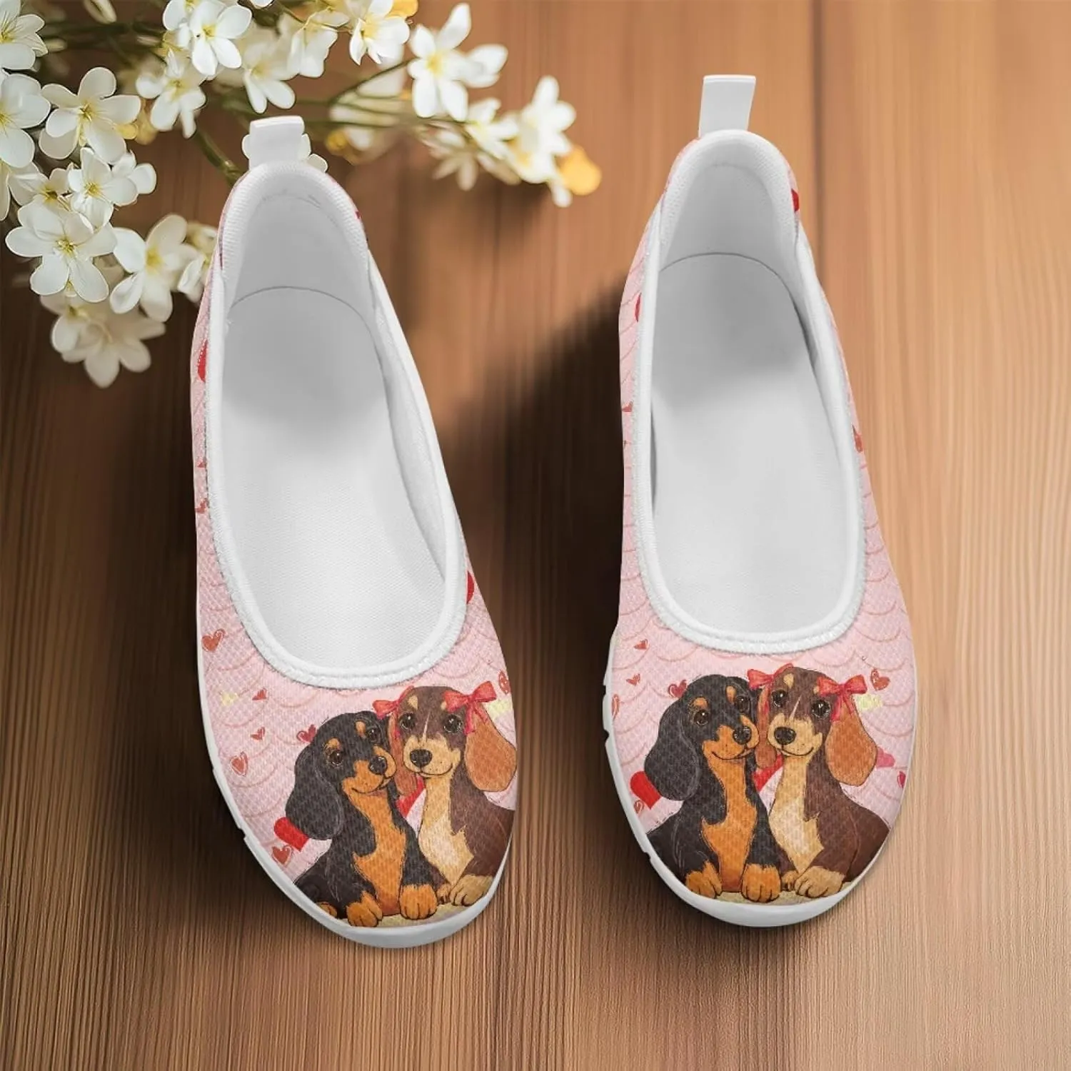 Creative Fashion Animals Prints Walking Shoes Women Fit Comfort Lightweight Ballet Flats Round Toe Classic Platform Loafers Everyday Wear