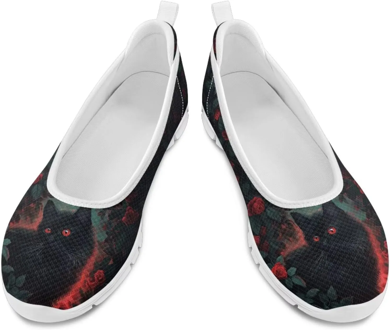 Creative Fashion Animals Prints Walking Shoes Women Fit Comfort Lightweight Ballet Flats Round Toe Classic Platform Loafers Everyday Wear