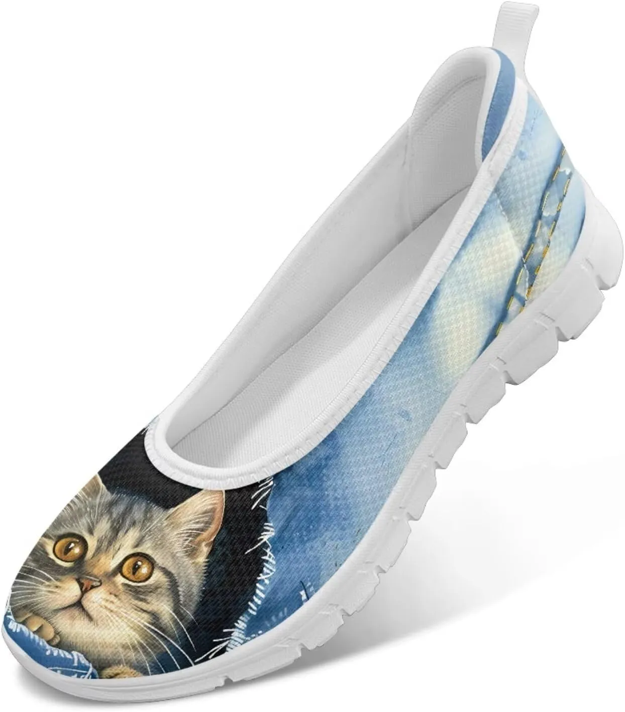 Creative Fashion Animals Prints Walking Shoes Women Fit Comfort Lightweight Ballet Flats Round Toe Classic Platform Loafers Everyday Wear