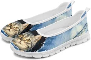 Creative Fashion Animals Prints Walking Shoes Women Fit Comfort Lightweight Ballet Flats Round Toe Classic Platform Loafers Everyday Wear
