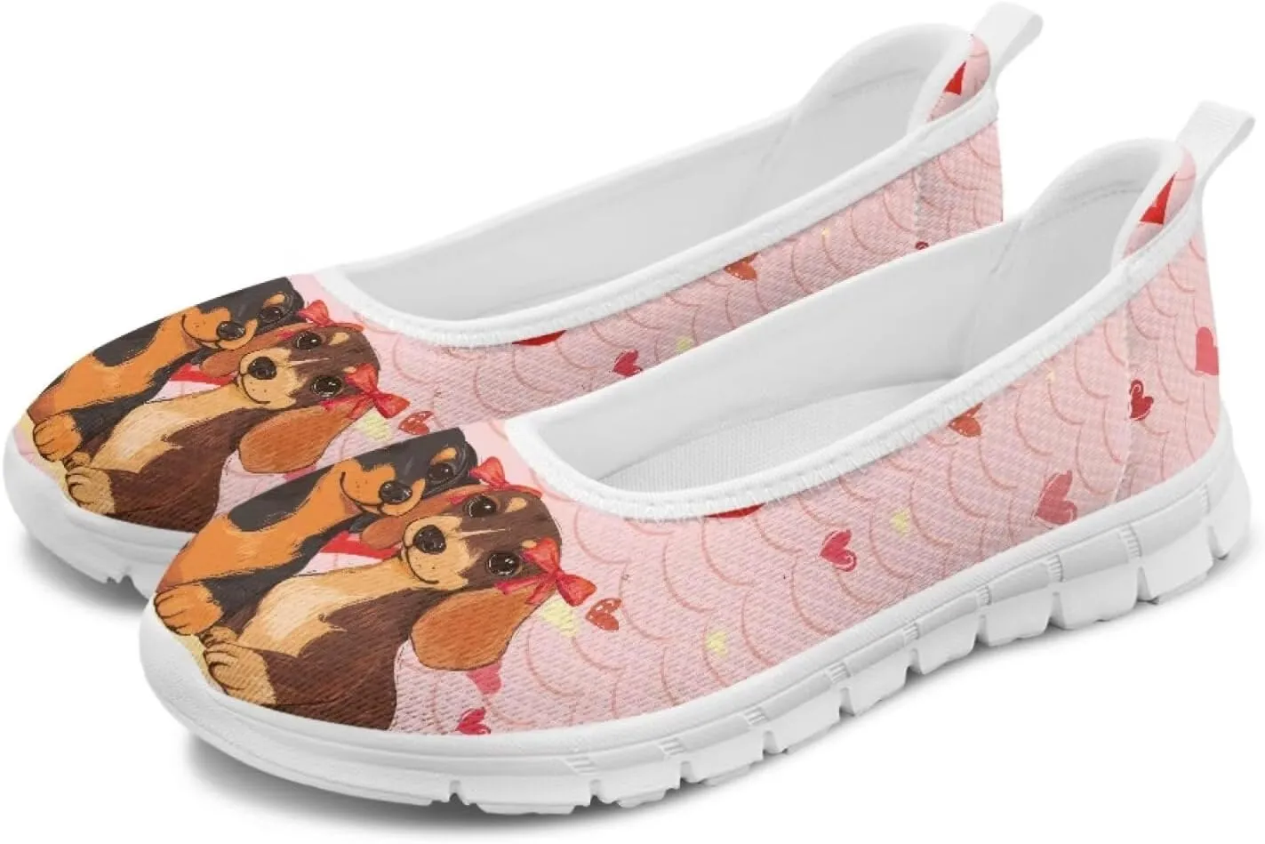 Creative Fashion Animals Prints Walking Shoes Women Fit Comfort Lightweight Ballet Flats Round Toe Classic Platform Loafers Everyday Wear