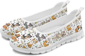 Creative Fashion Animals Prints Walking Shoes Women Fit Comfort Lightweight Ballet Flats Round Toe Classic Platform Loafers Everyday Wear