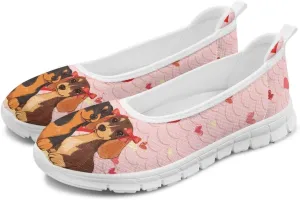 Creative Fashion Animals Prints Walking Shoes Women Fit Comfort Lightweight Ballet Flats Round Toe Classic Platform Loafers Everyday Wear