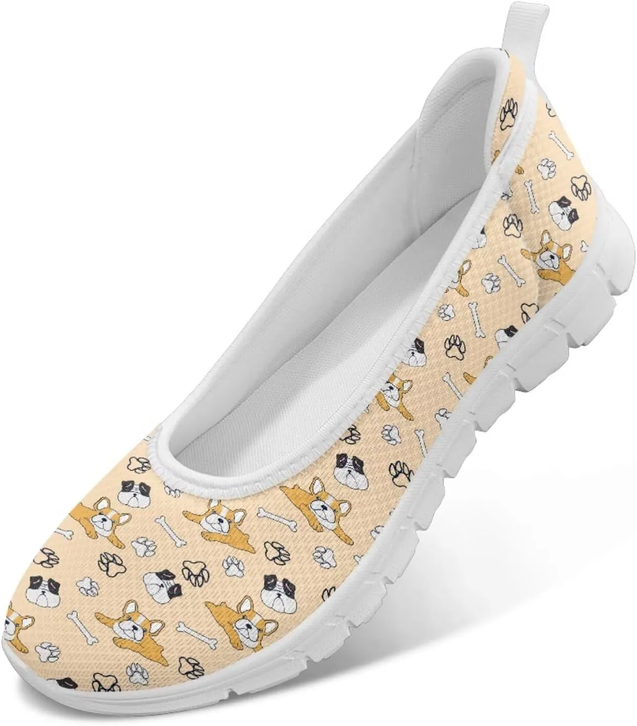 Creative Fashion Animals Prints Walking Shoes Women Fit Comfort Lightweight Ballet Flats Round Toe Classic Platform Loafers Everyday Wear
