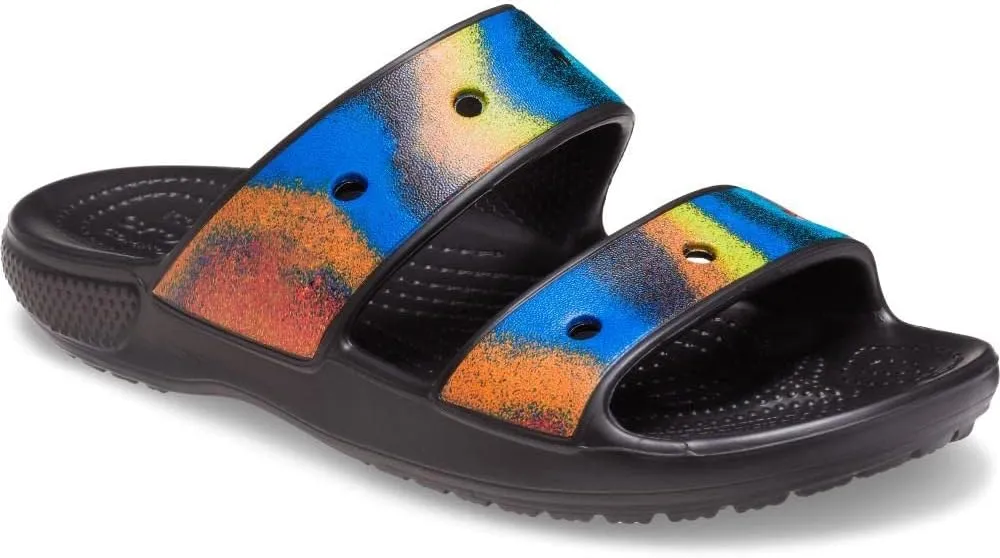Crocs Unisex Classic Tie Dye Two-Strap Sandals Slide