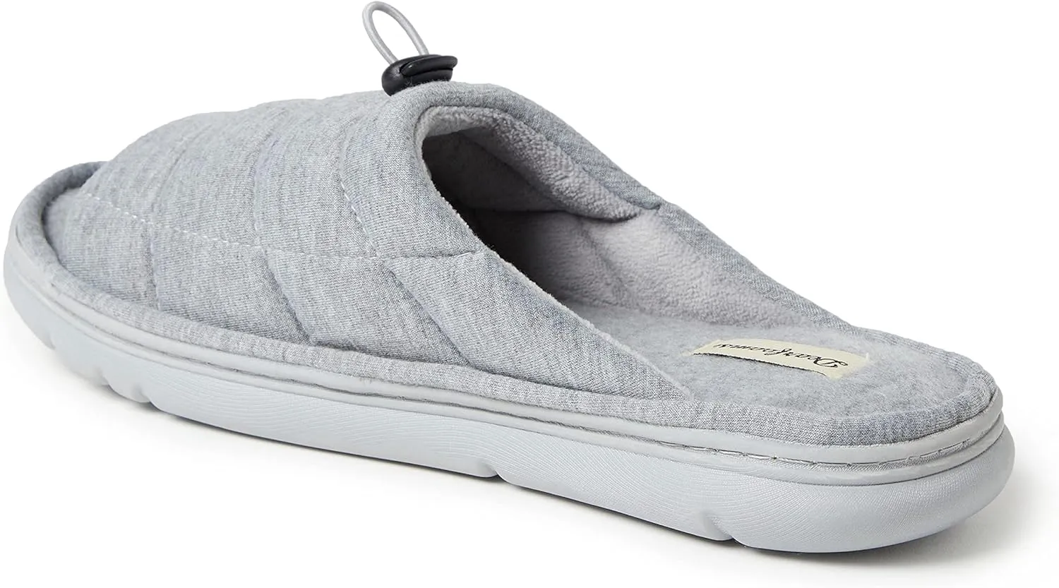 Dearfoams Men's Adrian Quilted Memory Foam Sweatshirt Slide Slipper