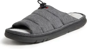Dearfoams Men's Adrian Quilted Memory Foam Sweatshirt Slide Slipper