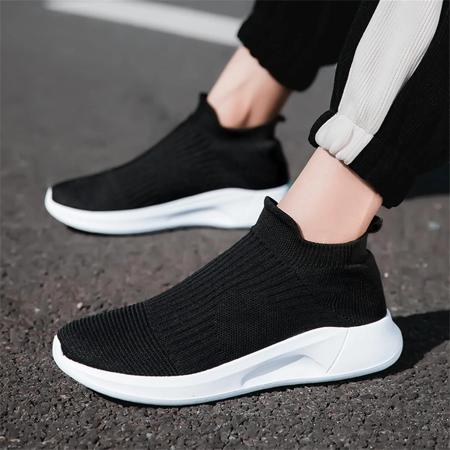 Fashion Lightweight Sneakers for Men Lightweight Breathable Walking Shoe Gym Tennis Business Formal Dress Shoes