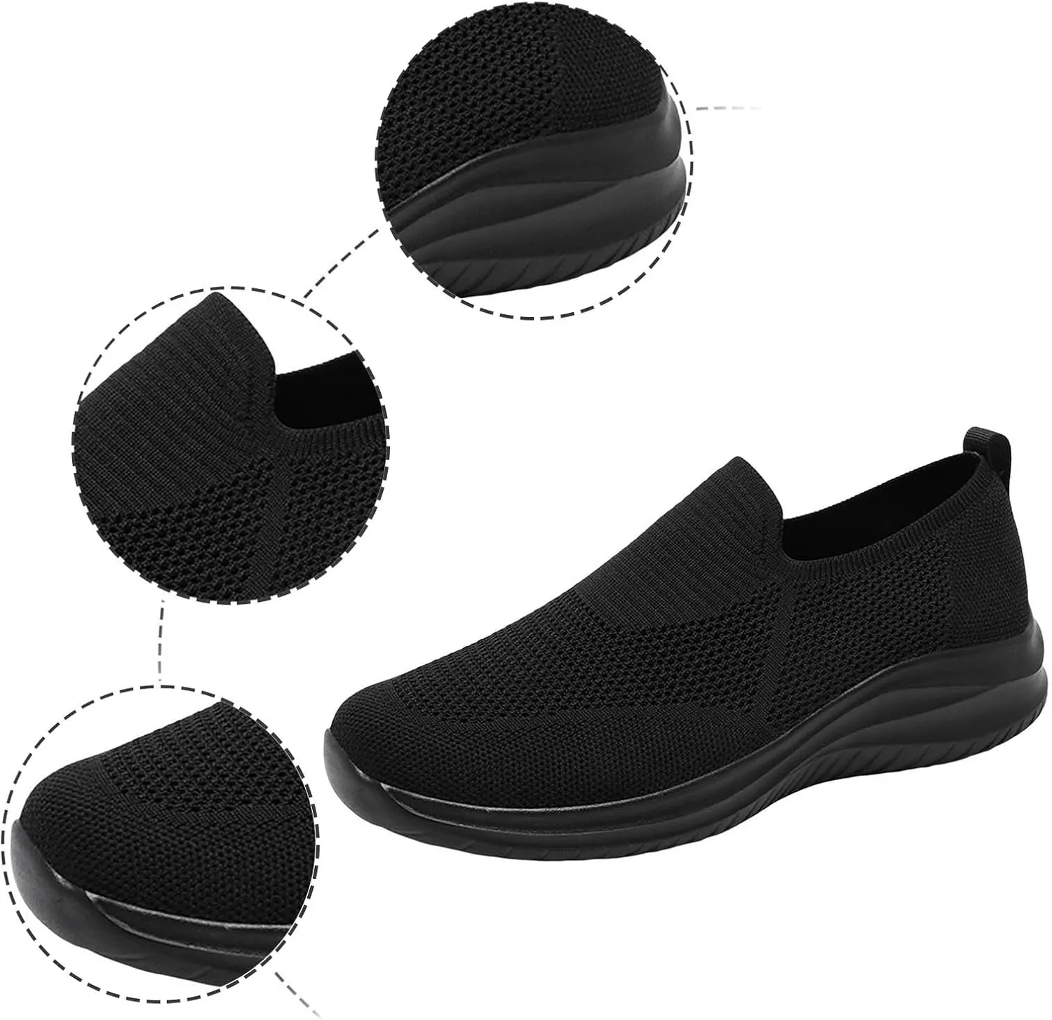 Fashion Lightweight Sneakers for Men Lightweight Sport Gym Jogging Walking Sneaker Elastic Fly Woven Mesh Shoes
