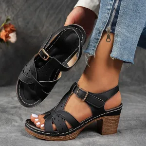 Fashion Strappy Heels for Women Sandals Comfortable Dressy Chunky Block Heel Open Toe Ankle Strap Slip On Mules Slingback Sandals for Women Prom Wedding Heels Boho Beach Sandals